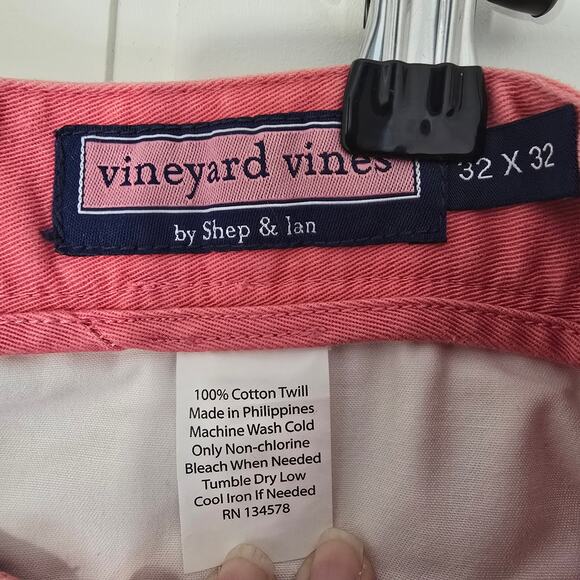 Vineyard Vines Nantucket Red (Salmon) Chino Pants NWT Preppy Size 32/32 - Picture 7 of 8